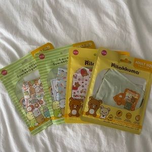 Rilakkuma Sanrio San-X Daiso Set of 4 Masks